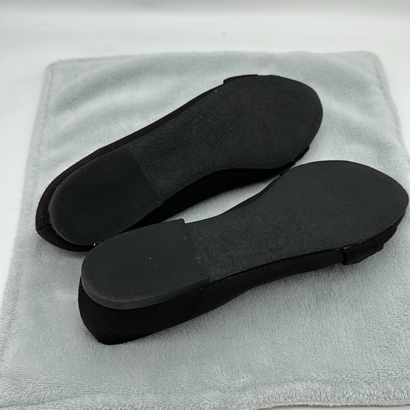 Vintage My-Tai Casuals Slip-on Black Nylon Bow Flats Size 7-1/2 - Picture 6 of 8